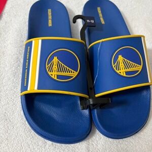 Golden State Warriors NBA Slides – Blue/Yellow Size: Men's 11–12